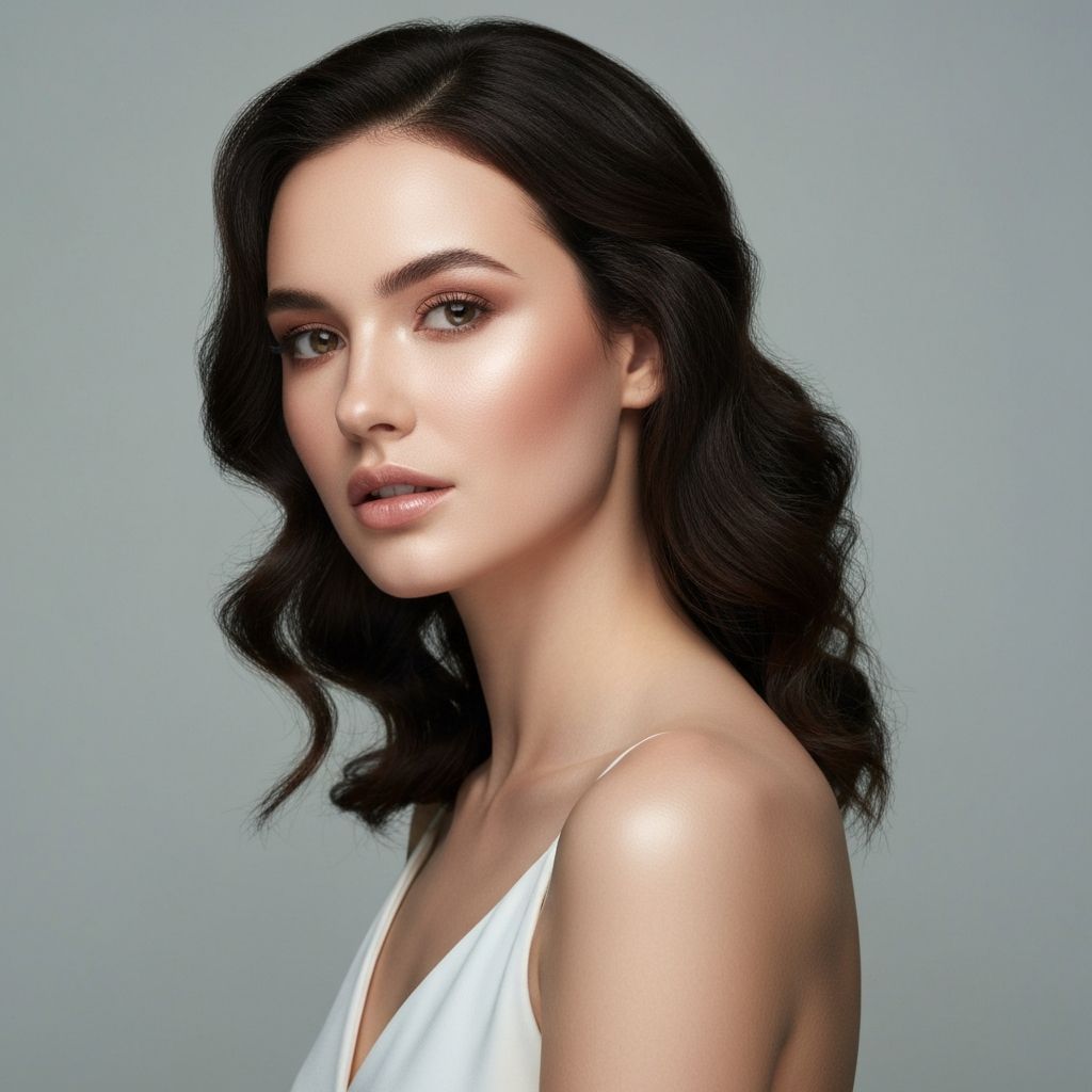 Beautiful woman with glowing skin